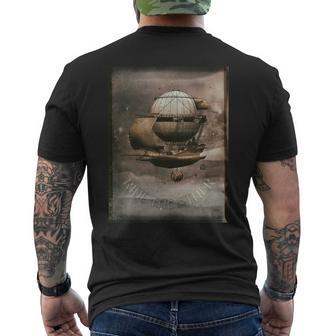 Awesome Steampunk Airship Retro Steampunk Men's T-shirt Back Print - Thegiftio UK