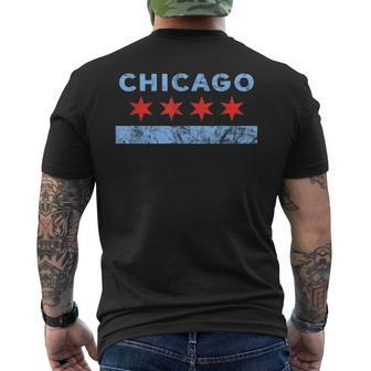Awesome Usa Proud City Of Chicago Flag Pride Mens Back Print T-shirt | Mazezy