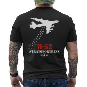 B52 Stratofortress Tech Drawing Cold War Bomber Men's Back Print T-shirt | Mazezy
