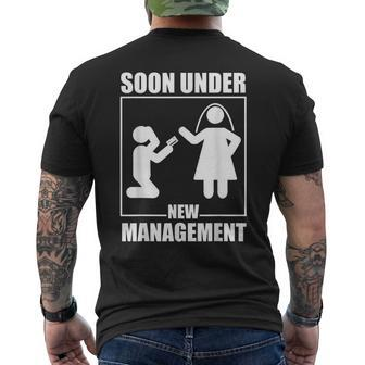 Bachelor Party  Under New Management Wedding Groom  Mens Back Print T-shirt