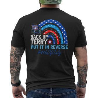 Back It Up Terry Put It In Reverse 4Th Of July Rainbow Usa Mens Back Print T-shirt - Monsterry AU