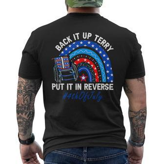 Back It Up Terry Put It In Reverse 4Th Of July Rainbow Women Mens Back Print T-shirt - Monsterry CA