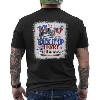 Back It Up Terry Put It In Reverse Funny 4Th Of July Us Flag 1 Mens Back Print T-shirt - Monsterry