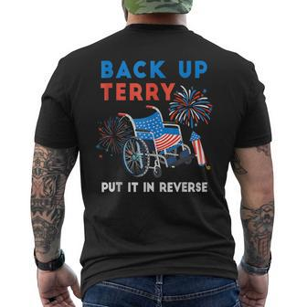 Back It Up Terry Put It In Reverse Funny 4Th Of July Us Flag Mens Back Print T-shirt - Thegiftio UK