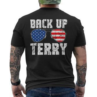 Back Up Terry American Flag Usa 4Th Of July Sunglasses Mens Back Print T-shirt - Monsterry