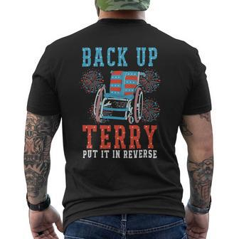 Back Up Terry Put It In Reverse 4Th July Usa Flag Fireworks Mens Back Print T-shirt - Monsterry UK