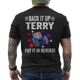 Back Up Terry Put It In Reverse Firework 4Th Of July Family Mens Back Print T-shirt - Monsterry UK