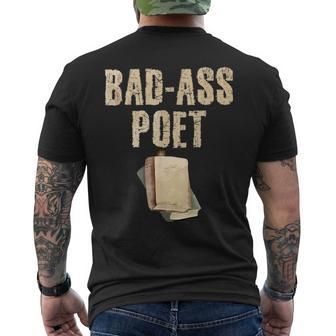 Badass Poets Poetry And Poems Poet Book Lover Mens Back Print T-shirt | Mazezy