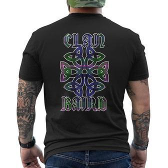 Baird Scottish Clan Family Name Tartan Knot Mens Back Print T-shirt | Mazezy