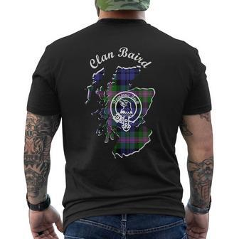 Baird Surname Last Name Scottish Clan Tartan Badge Crest Funny Last Name Designs Funny Gifts Mens Back Print T-shirt | Mazezy