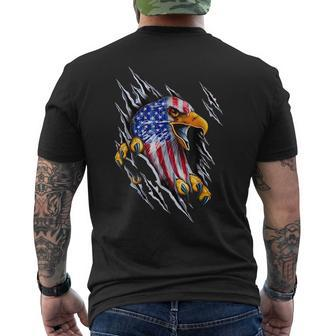 Bald Eagle 4Th Of July Usa American Flag Country Mens Back Print T-shirt | Mazezy