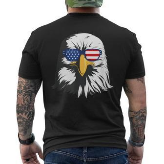Bald Eagle Sunglasses - Patriotic America Usa 4Th Of July Mens Back Print T-shirt | Mazezy