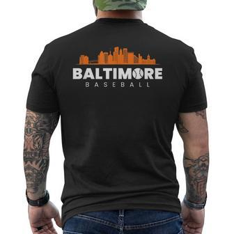 Baltimore Baseball Vintage Minimalist Retro Baseball Lover Men's T-shirt Back Print