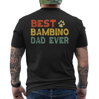 Bambino Cat Dad Owner Breeder Lover Kitten Men's T-shirt Back Print | Mazezy