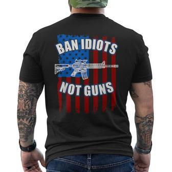 Ban Idiots Not Guns 2Nd Amendment Men's T-shirt Back Print | Mazezy