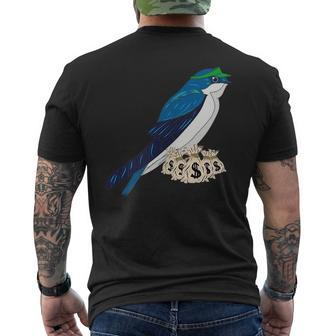 Bank Swallow Funny Birder Pun Watcher Birding Mens Back Print T-shirt | Mazezy