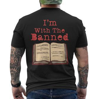 Im With The Banned Book Lovers Political Statement Apparel Men's Back Print T-shirt | Mazezy