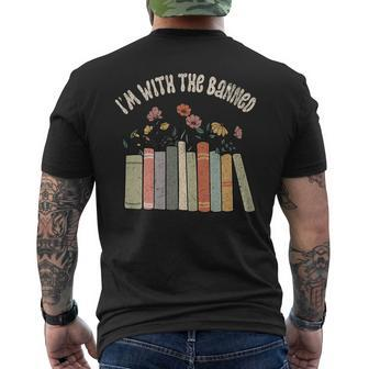 Im With The Banned Books Social Justice Reading Librarian Men's Back Print T-shirt | Mazezy