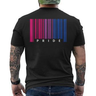 Barcode Bisexual Pride Lgbt T Lesbian Gay Flag Gifts Mens Back Print T-shirt | Mazezy