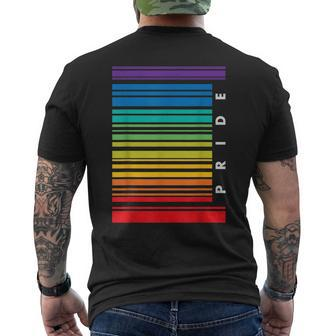 Barcode Gay Pride Lgbt T Lesbian Bisexual Flag Gifts Mens Back Print T-shirt | Mazezy