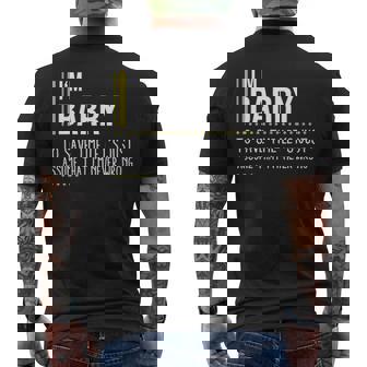 Barry Name Gift Im Barry Im Never Wrong Mens Back Print T-shirt - Seseable