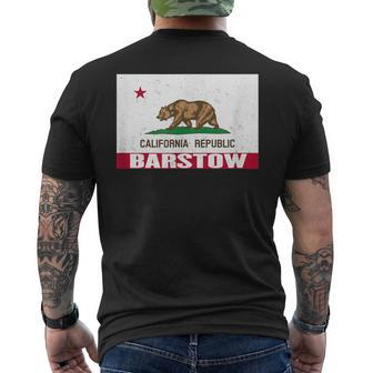 Barstow California Distressed Ca Republic Flag Men's T-shirt Back Print | Mazezy