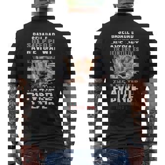 Baseball Dad Some People Have To Wait Their Entire Lives Men's Back Print T-shirt | Mazezy