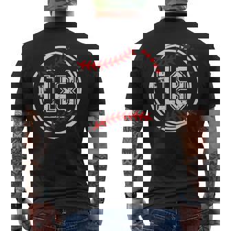Baseball Jersey Number 18 Trendy Baseball Baseball Ball Men's T-shirt Back Print | Mazezy