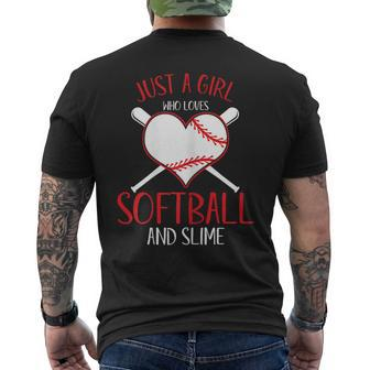 Baseball Softball Player Laughter Play Smile Men's T-shirt Back Print | Mazezy