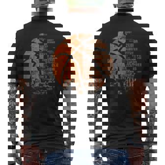 Basketball - Basketball Terms Motivational Mens Back Print T-shirt | Mazezy