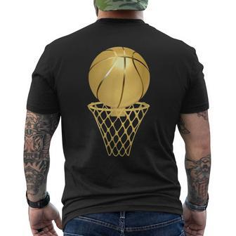 Basketball Player Trophy Game Coach Sports Lover Basketball Funny Gifts Mens Back Print T-shirt | Mazezy