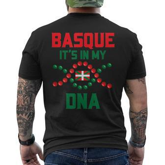 Basque Country Its In My Dna Roots Basque Flag Culture Mens Back Print T-shirt | Mazezy