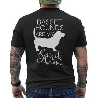 Basset Hound Dog Spirit Animal J000237 Men's T-shirt Back Print | Mazezy