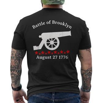 Battle Brooklyn Heights Cannon Revolutionary War Reenactor Mens Back Print T-shirt | Mazezy