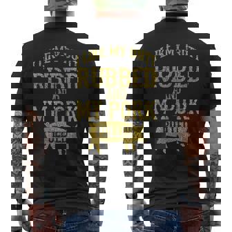 Bbq Rub My Butt Pull My Pork Smoker Grilling T- Men's T-shirt Back Print | Mazezy
