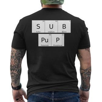 Bdsm Periodic Table Element Sub Pup Gay Kink Roleplay Mens Back Print T-shirt | Mazezy