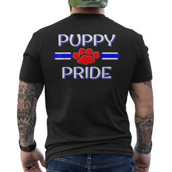Bdsm Puppy Fetish Pride Human Pup Play Dom Sub Kink Gift Mens Back Print T-shirt | Mazezy
