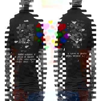 Be Careful Who You Hate Pride Tree Gay Pride Ally Lgbtq Mens Back Print T-shirt | Mazezy