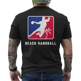 Beach Handball Handball Players Beach Ball Sports Coach Men's T-shirt Back Print | Mazezy