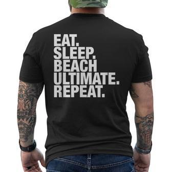 Beach Ultimate Eat Sleep Repeat Men's T-shirt Back Print | Mazezy