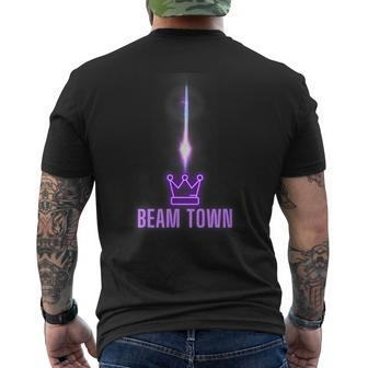Beam Town Late Night Sacramento California Men's T-shirt Back Print - Seseable