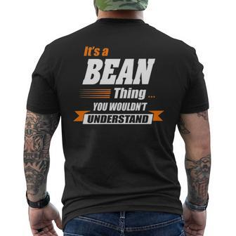 Bean Name Gift Its A Bean Mens Back Print T-shirt - Seseable