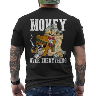 Bear Hustle Spirit Native American $ Over Everything Men's T-shirt Back Print | Mazezy