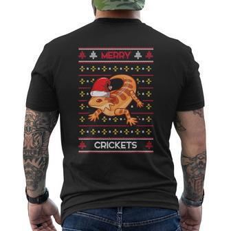 Bearded Dragon Ugly Christmas Sweater Men's T-shirt Back Print - Monsterry AU