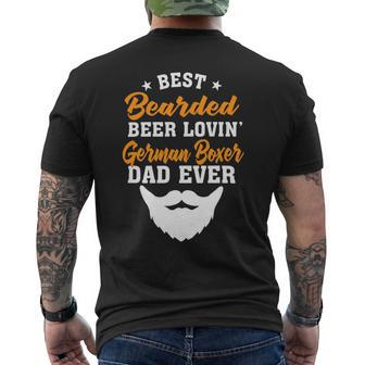 Beer Best Bearded Beer Lovin Rat Terrier Dad Funny Dog Lover Mens Back Print T-shirt - Monsterry DE