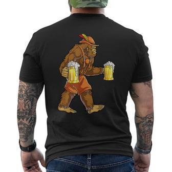 Beer Bigfoot Lederhosen Oktoberfest Men Prost Beer Tees8 Mens Back Print T-shirt - Monsterry UK