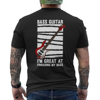 Beer Funny Bass Guitar Player Graphic Design And Beer Guitarist Mens Back Print T-shirt - Monsterry