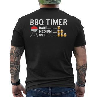 Beer Funny Bbq Timer Barbecue Beer Drinking Grill Grilling Gift Mens Back Print T-shirt - Monsterry AU