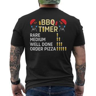Beer Funny Bbq Timer Barbecue Grill Master Grilling Drinking Beer Mens Back Print T-shirt - Monsterry UK