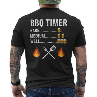 Beer Funny Bbq Timer Drinker Shirt Beer Drinking Grilling Gift Mens Back Print T-shirt - Monsterry